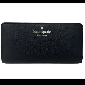Kate Spade Black Leather Wallet Sleek Design